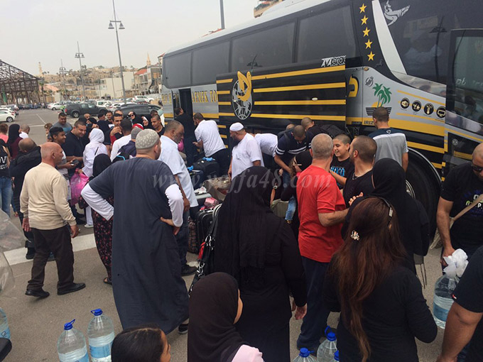 بالصور: عودة الفوج الثاني من معتمري مدينة يافا إلى ديارهم سالمين 